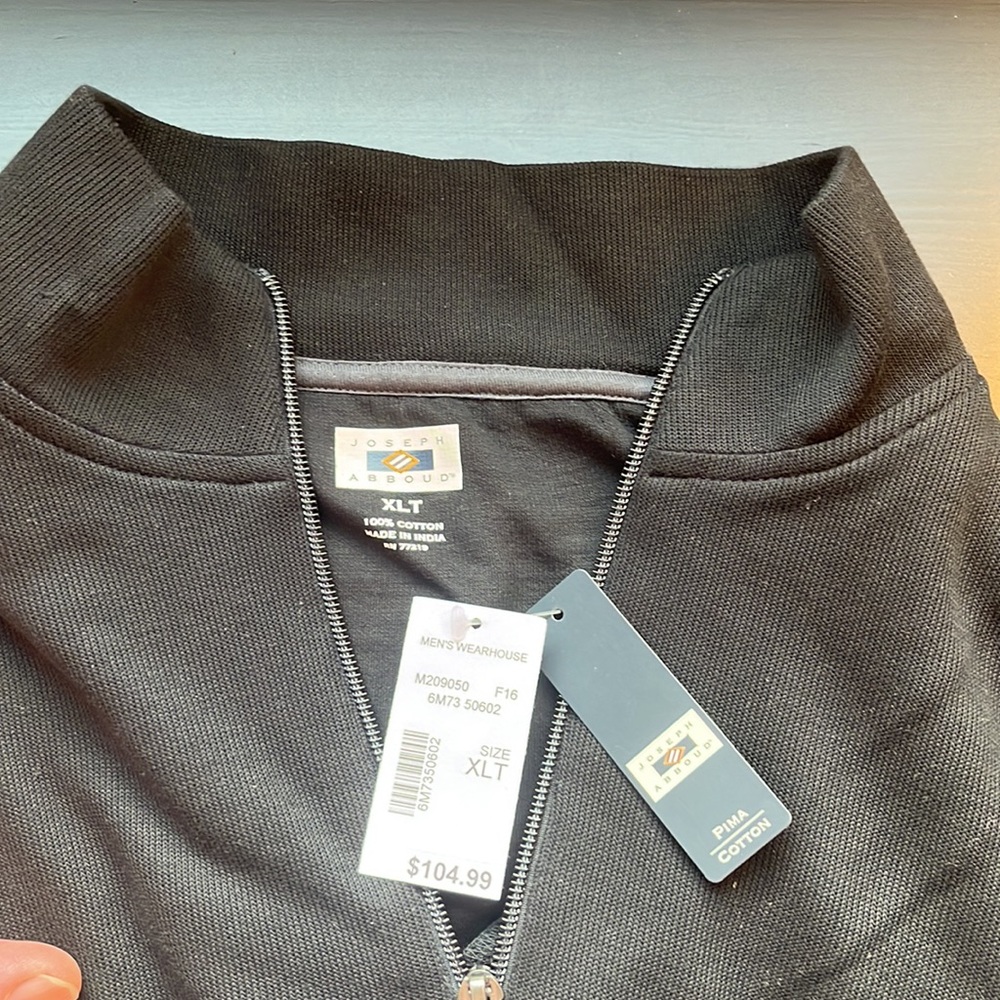 NWT Joseph Abboud Pima Cotton 1/4 Zip Sweater
